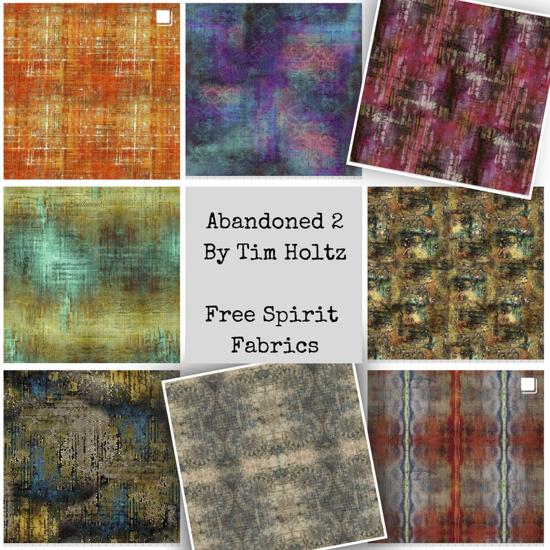 Scraped Layers - Sienna (PWTH144) - Abandoned 2 by Tim Holtz for Free Spirit Fabrics - $21.99/m ($20.29/yd)
