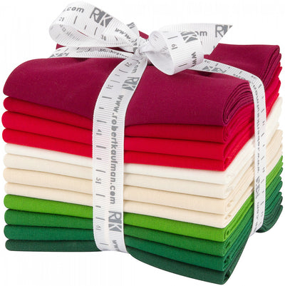 Holiday Palette Fat Quarter Bundle - Kona Cotton Solids by Robert Kauffman Fabrics