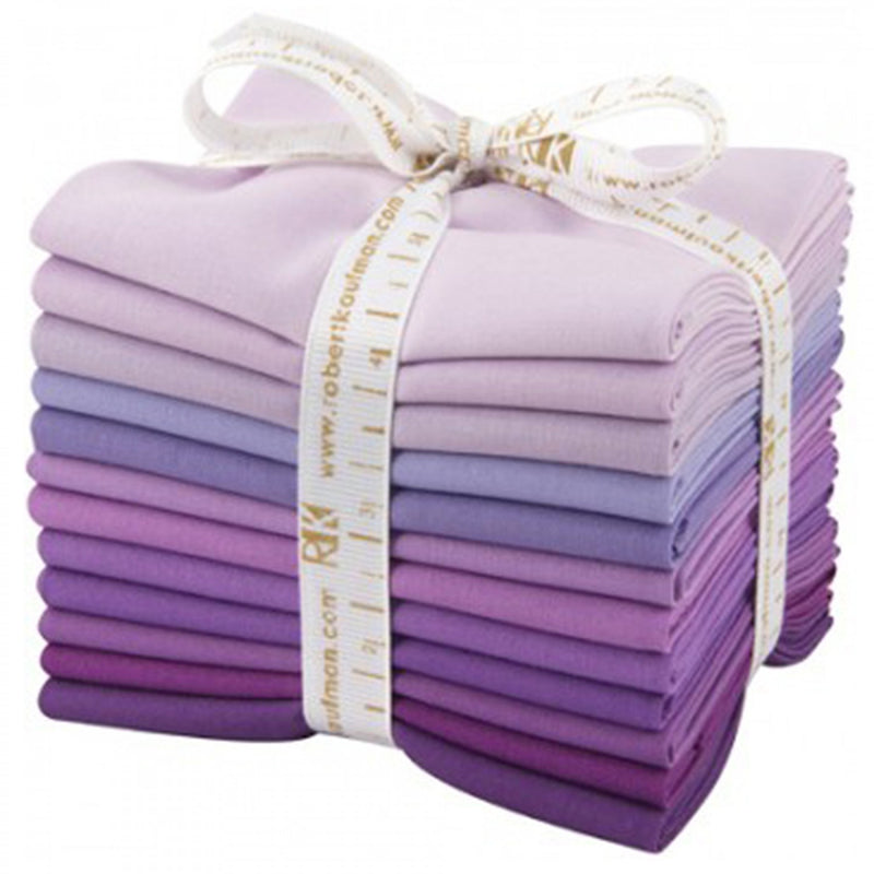 Lavender Fields Palette Fat Quarter Bundle - Kona Cotton Solids by Robert Kauffman Fabrics
