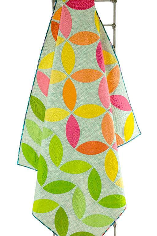 SAVE 30% - Mod Citrus Quilt Pattern by Sew Kind of Wonderful - Quick Curve Ruler