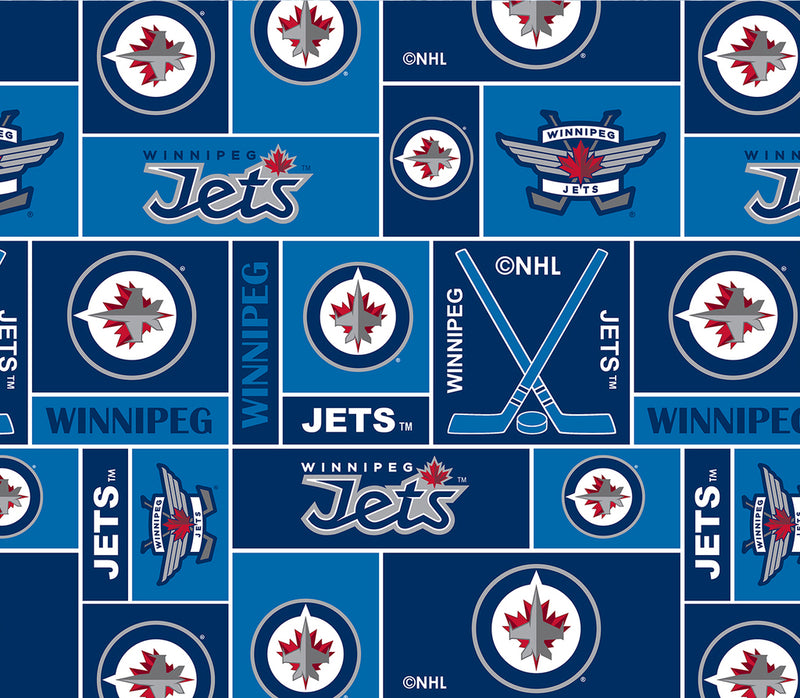 Winnipeg Jets NHL - 100% Polyester Fleece - $25.99/m ($23.99/yd)