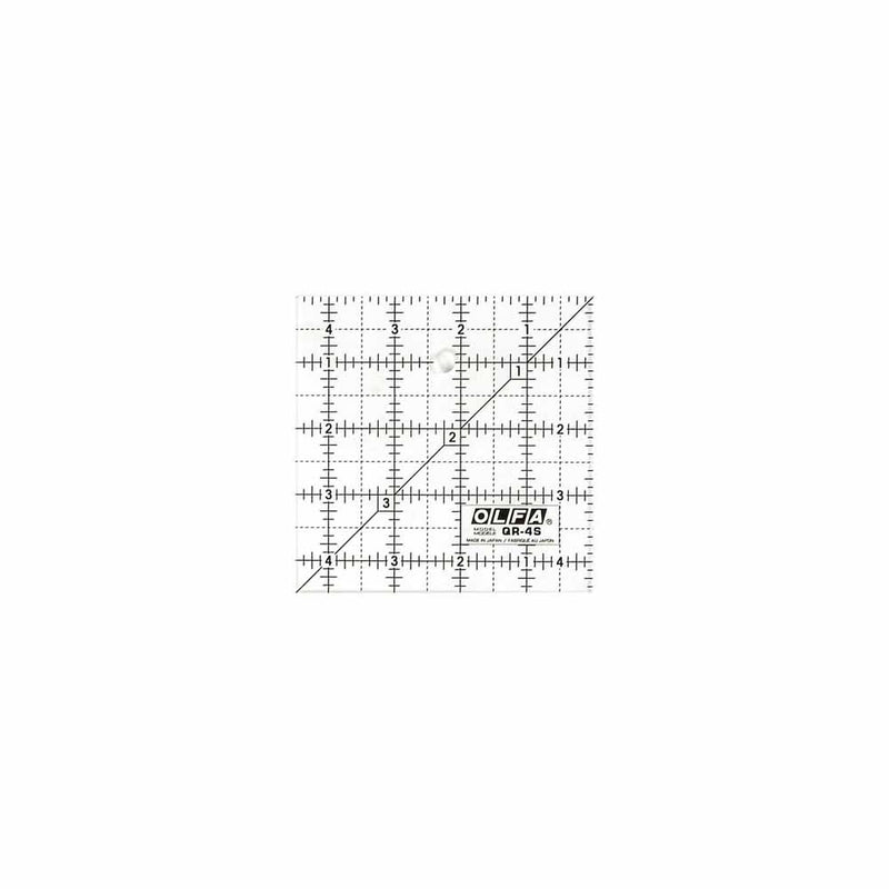 4.5" x 4.5" Square Frosted Ruler (QR-4S) by Olfa