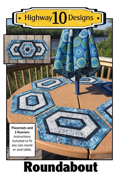 Roundabout Placemats and Table Runners Pattern by Highway 10 Designs