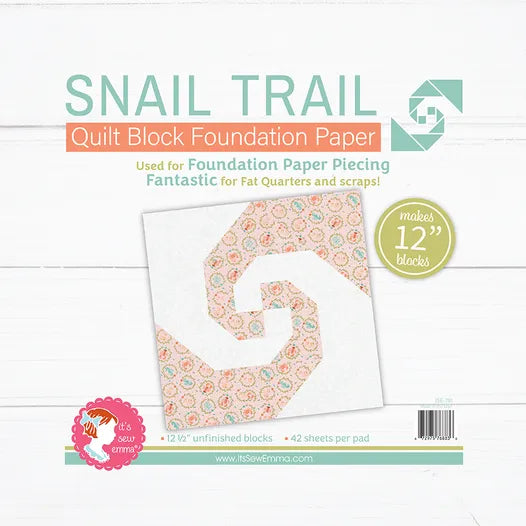 Snail Trail Quilt Block Foundation Paper Piecing Pad - 12" Block by It&