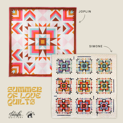 Summer of Love Quilt Bundle including the Joplin and Simone Quilt by Taralee Quiltery and Toad & Sew