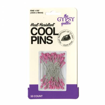 Fortune Fuchsia - Cool Pins by The Gypsy Quilter - 50pc