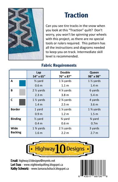 Traction Quilt Pattern by Highway 10 Designs