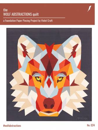 SAVE 30% - The Wolf Abstractions - Foundation Paper Piecing Pattern by Violet Craft
