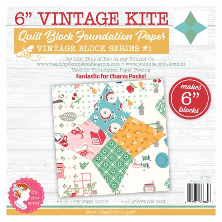 Vintage Kite Quilt Block Foundation Paper Pad - 6" Block by Lori Holt for It&
