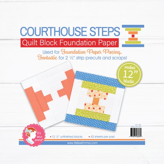 Courthouse Steps Quilt Block Foundation Paper Piecing Pad - 12" Block by Lori Holt for It&