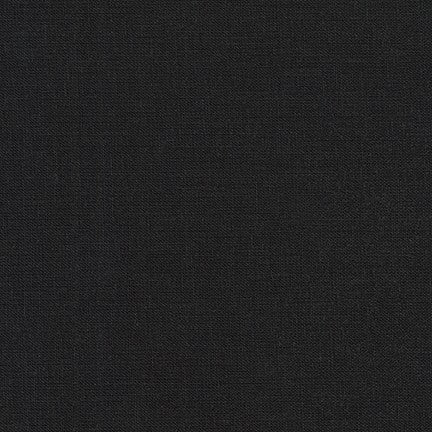 Black - Essex Cotton/ Linen Blend by Robert Kaufman Fabrics - $22.96/m ($21.19/yd)