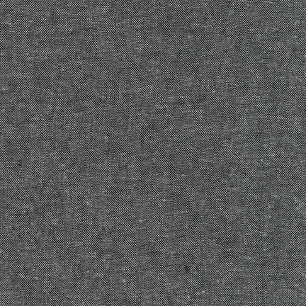 Charcoal Yard Dyed - Essex Cotton/ Linen Blend by Robert Kaufman Fabrics - $22.96/m ($21.19/yd)