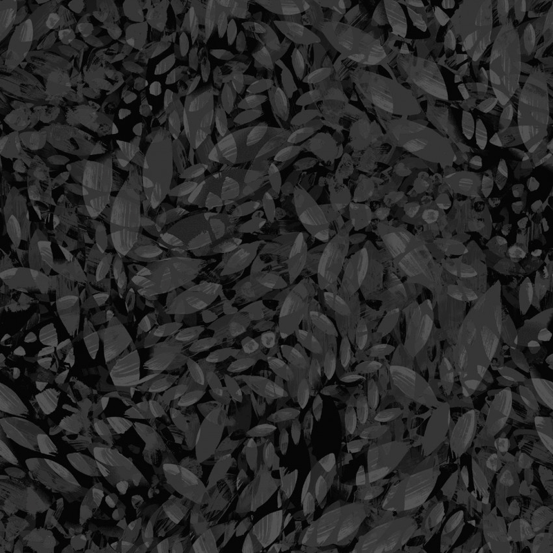 Black Leaves - 108" Wide Backing - Dappled by Maywood Studio - $32.96/m ($30.42/yd)