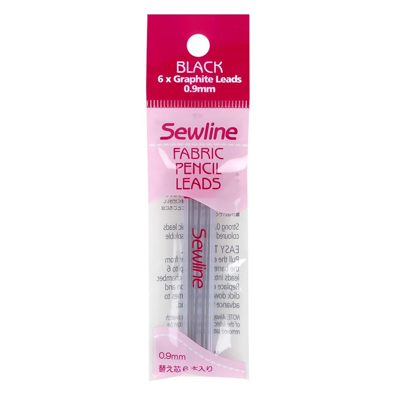 Sewline Fabric Pencil Lead Refill 0.9mm - Black Graphite