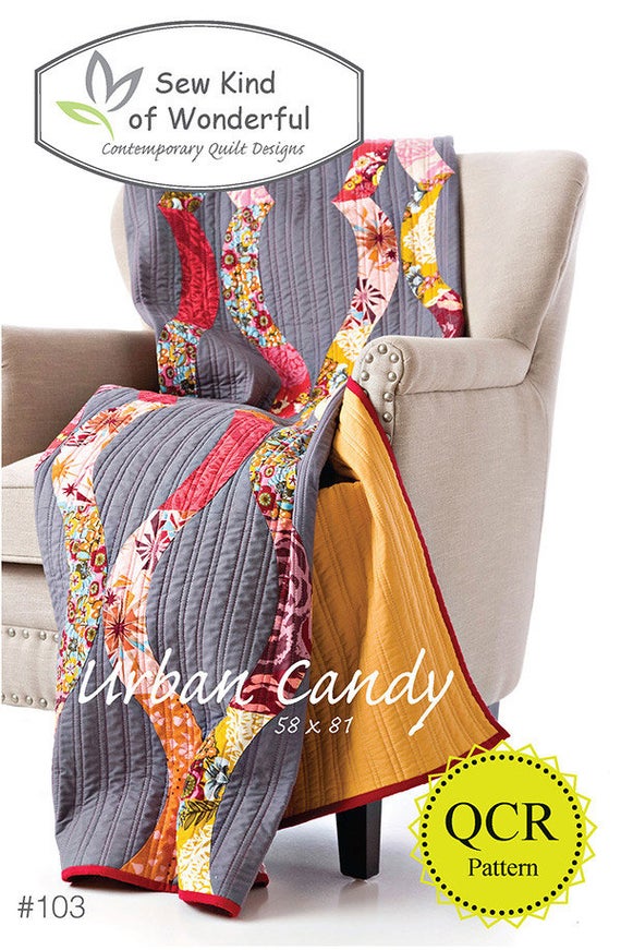 SAVE 30% - Urban Candy Quilt Pattern by Sew Kind of Wonderful - Quick Curve Ruler