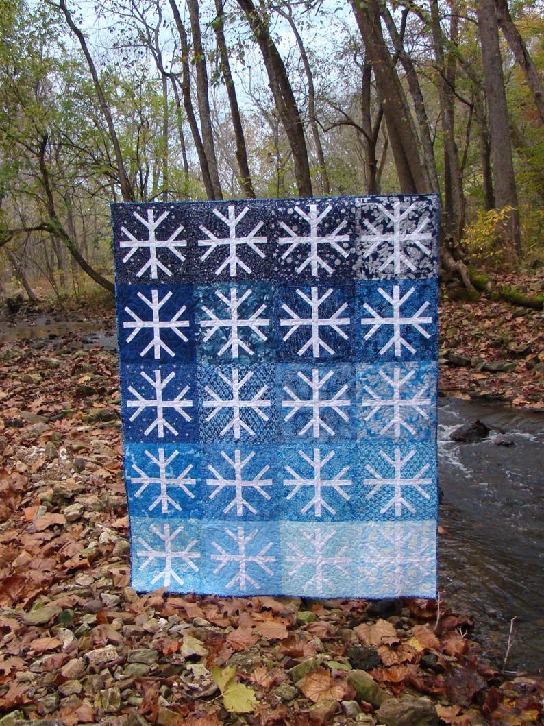 Snowfall Quilt Pattern by Slice of Pi Designs