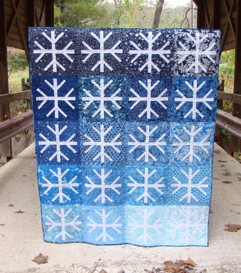 Snowfall Quilt Pattern by Slice of Pi Designs