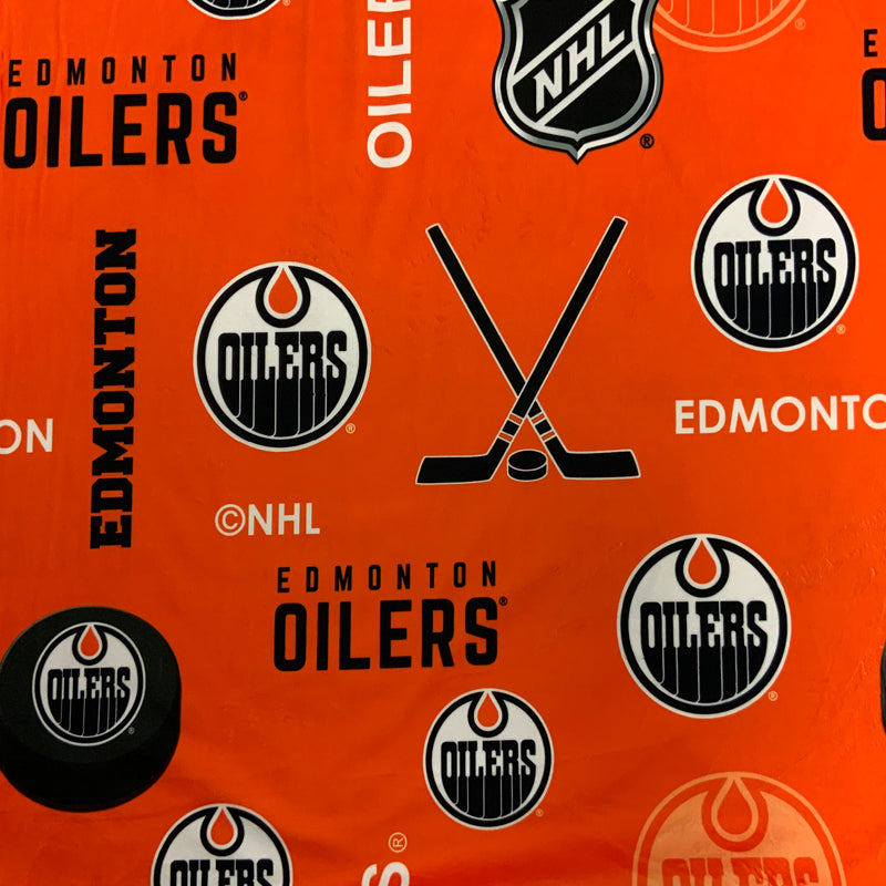 Edmonton Oilers NHL - 100% Polyester Minky - $44.99/m ($41.52/yd)