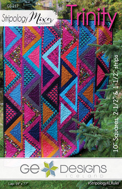Trinity Quilt Pattern by Gudrun Erla for GE Designs - Uses 10” Squares (Layer Cakes)!