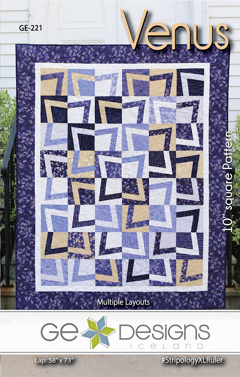 Venus Quilt Pattern by Gudrun Erla for GE Designs - Uses 10” Squares (Layer Cakes)!
