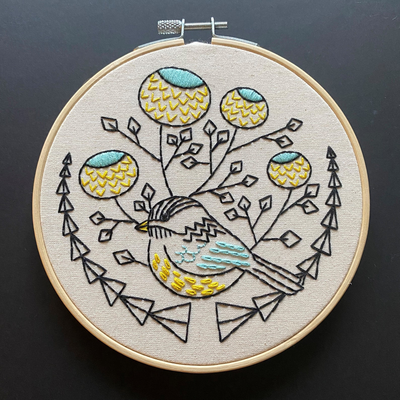 Chickadee Embroidery Kit by Hook, Line & Tinker