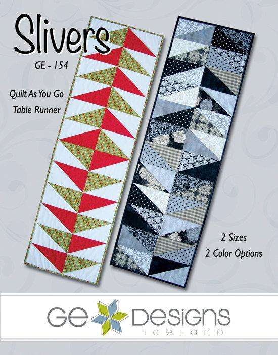Slivers Quilt As You Go Table Runner Pattern by Gudrun Erla for GE Designs