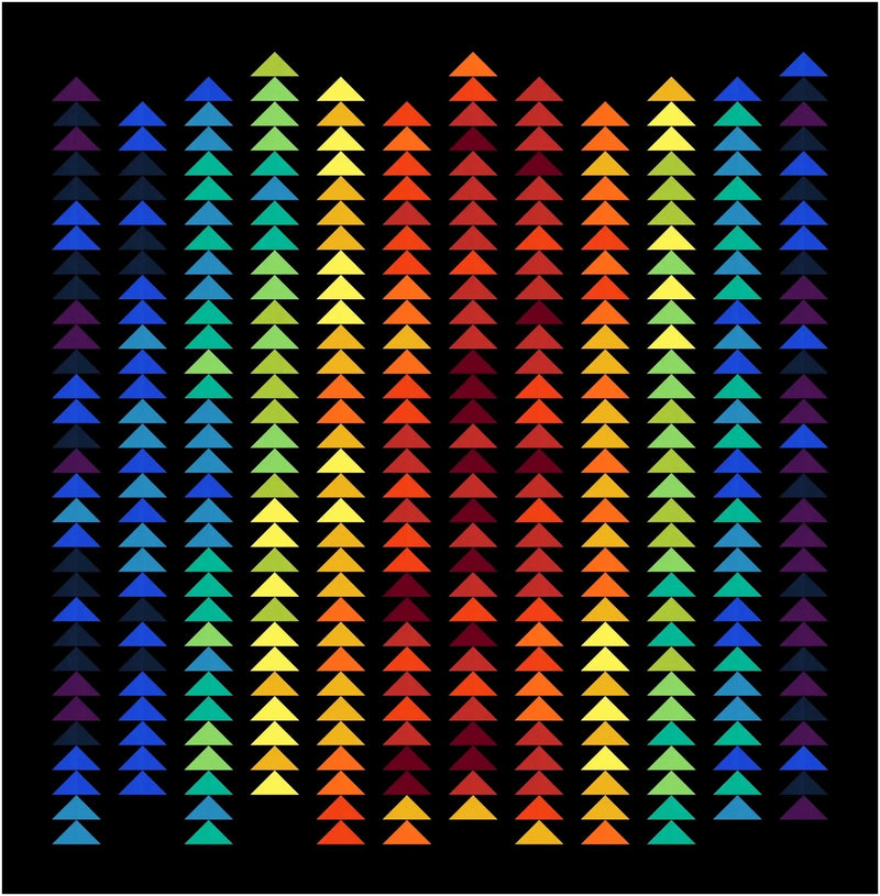 The Temperature Quilt - Flying Geese Edition - Kona Black Background/ (1) Foundation Papers