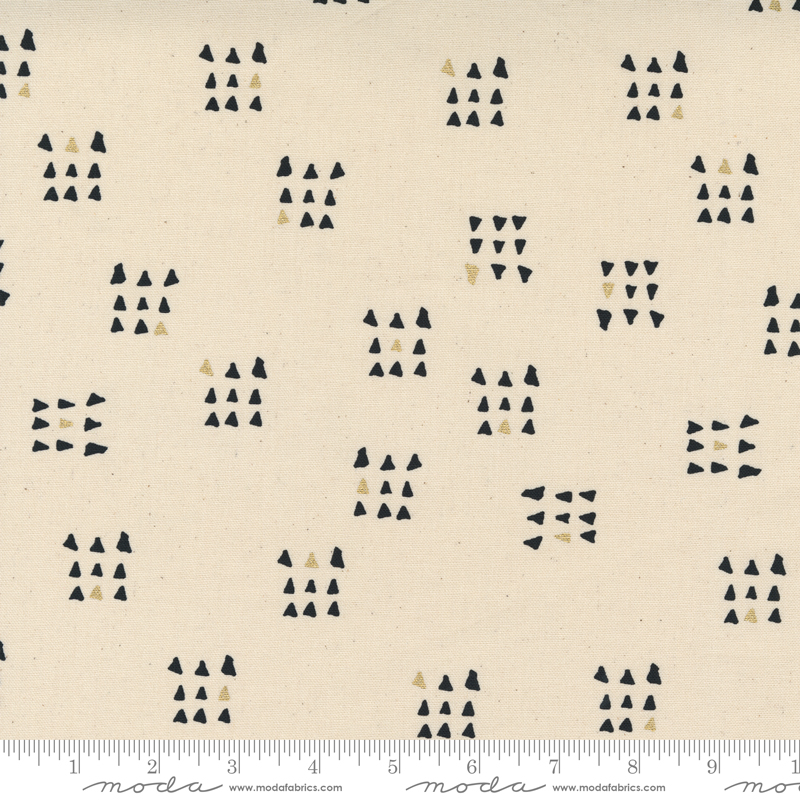 Natural Triangles - Sew Happy Canvas by Zen Chic for Moda Fabrics - $24.96/m ($23.04/yd)