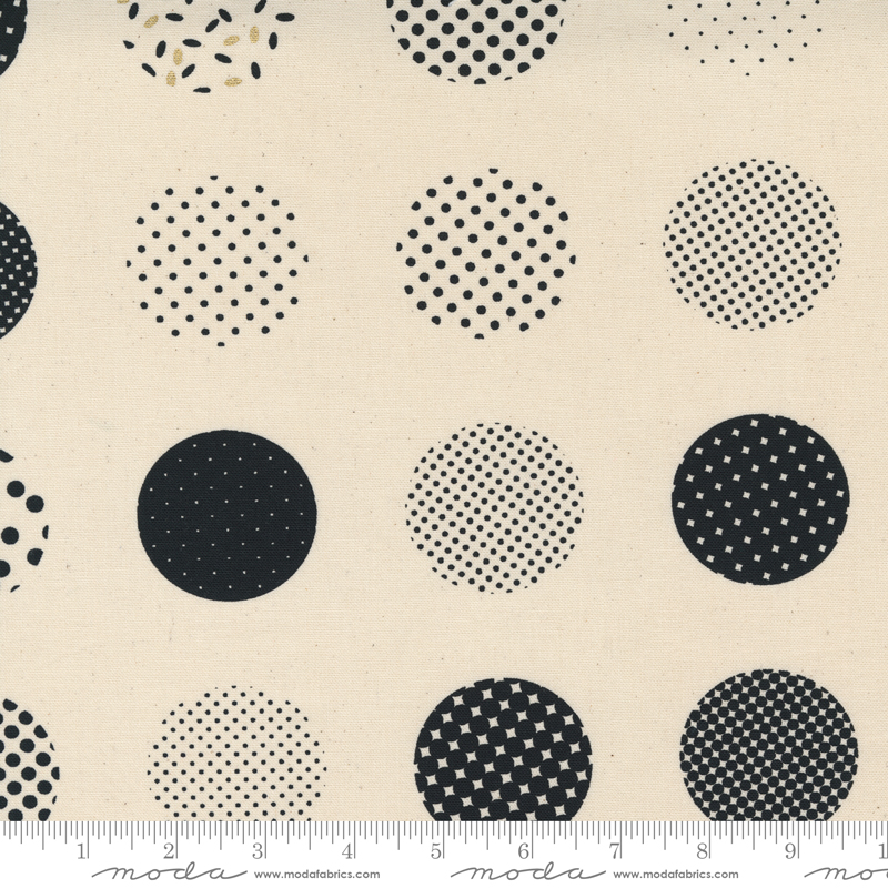 Natural Polka Dots - Sew Happy Canvas by Zen Chic for Moda Fabrics - $24.96/m ($23.04/yd)