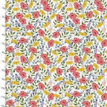 Multi - All Over Floral - Feed The Bees by Deane Beesley for 3 Wishes Fabrics - $14.96/m ($13.84/yd)
