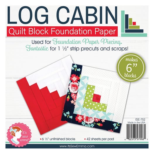 Log Cabin Quilt Block Foundation Paper Piecing Pad - 6" Block by Lori Holt for It&