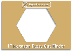 1" Hexagon Fussy Cut Finder Acrylic Template By Paper Pieces